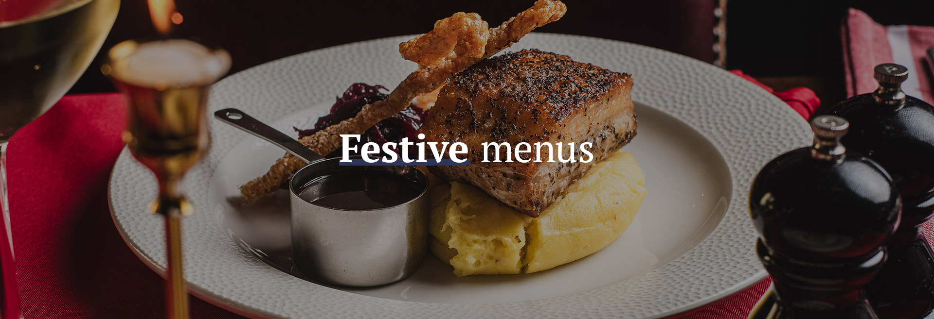 Christmas menu at Arnos Arms Southgate