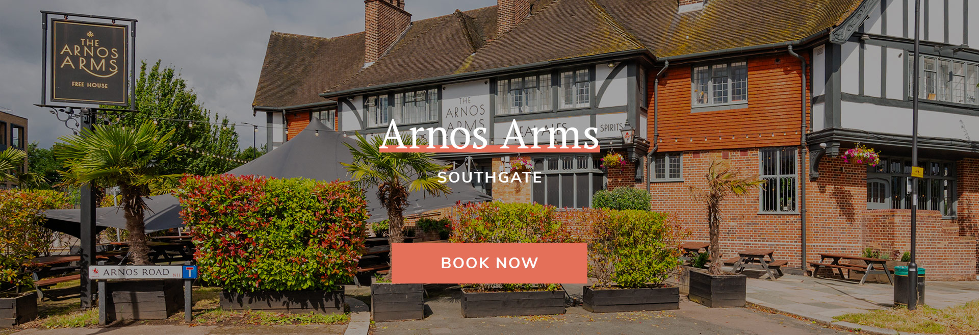 Enjoy a meal at your local pub at Arnos Arms Southgate in London